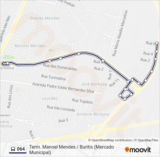 064 Bus Line Map