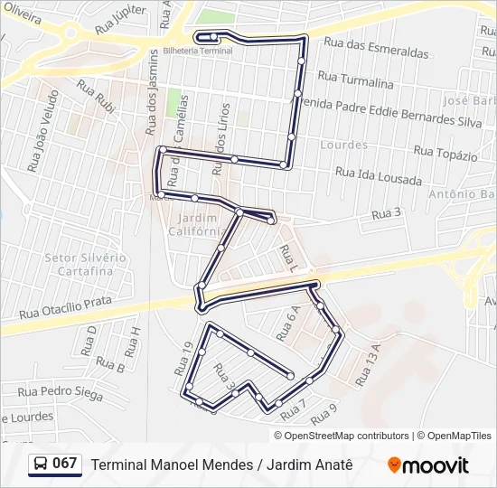 067 Bus Line Map