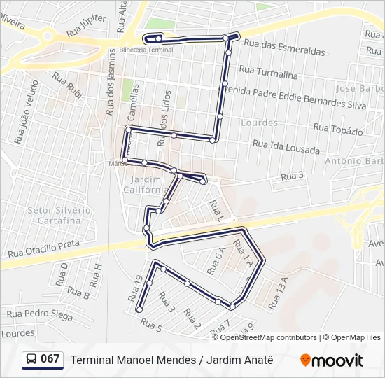 067 Bus Line Map