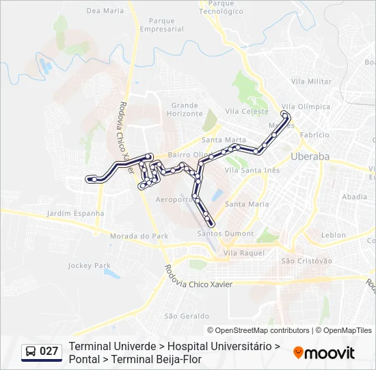 027 Bus Line Map
