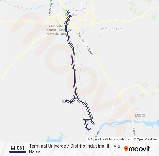 061 Bus Line Map