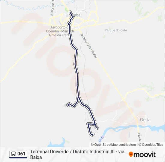 061 Bus Line Map