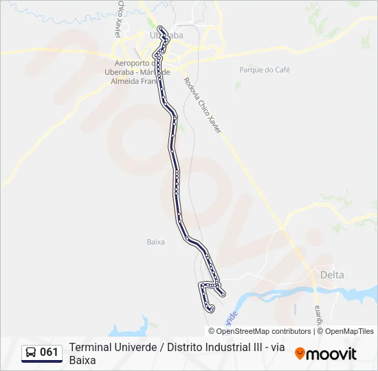 061 Bus Line Map