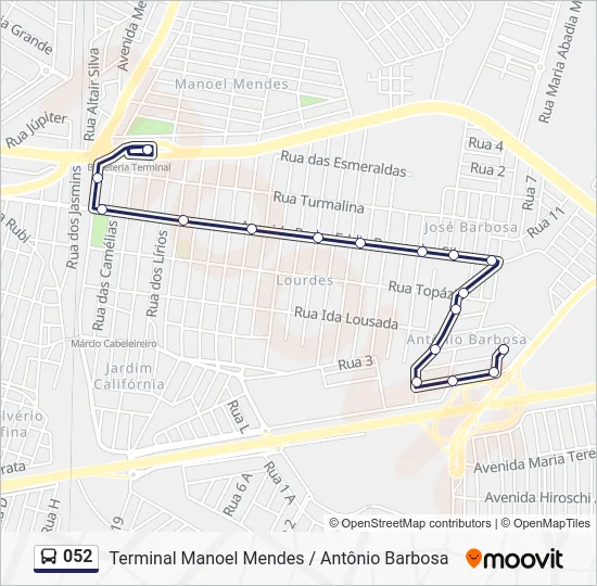 052 Bus Line Map