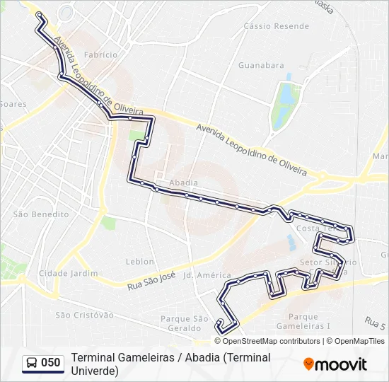 050 Bus Line Map