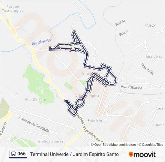 066 Bus Line Map