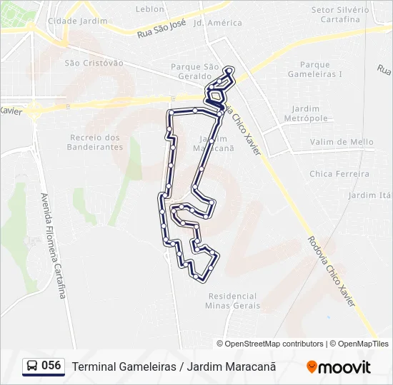 056 Bus Line Map
