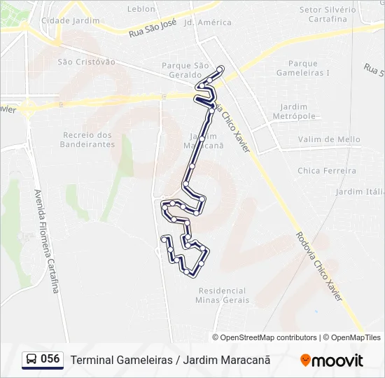 056 Bus Line Map