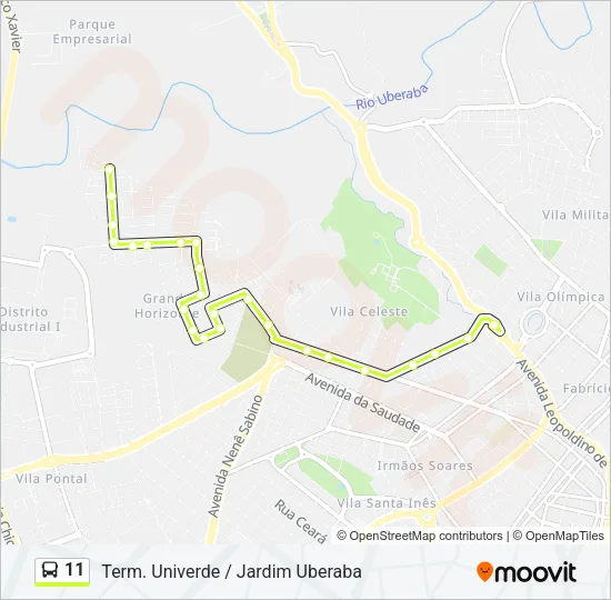 11 Bus Line Map