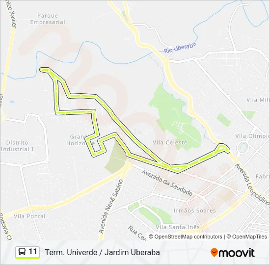 11 Bus Line Map