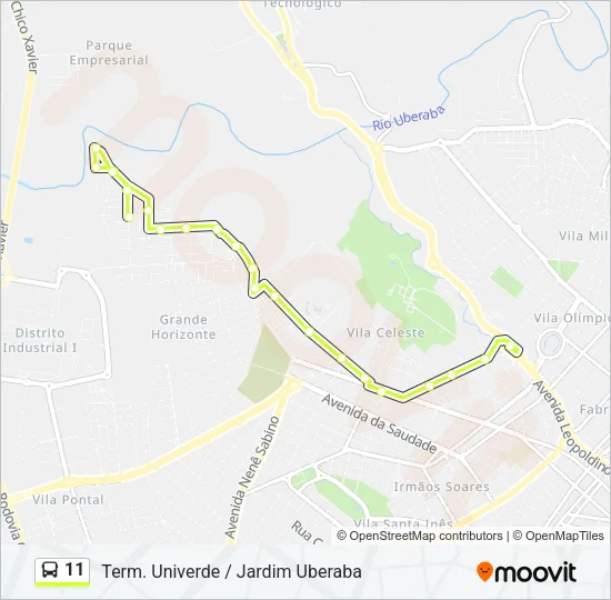 11 Bus Line Map