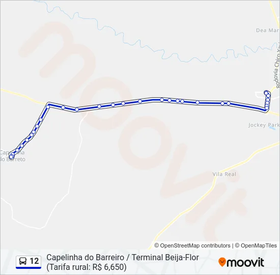 12 Bus Line Map