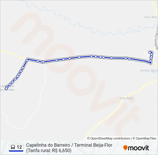 12 Bus Line Map