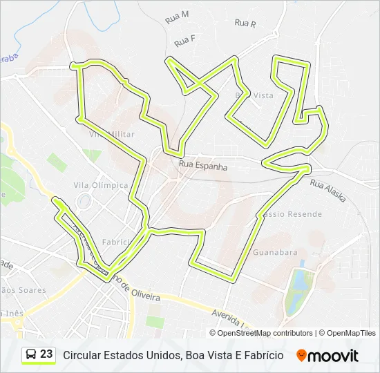 23 Bus Line Map