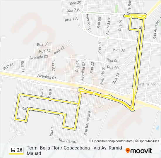 26 Bus Line Map