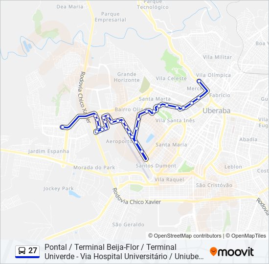 27 bus Line Map