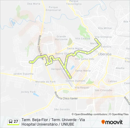 27 Bus Line Map