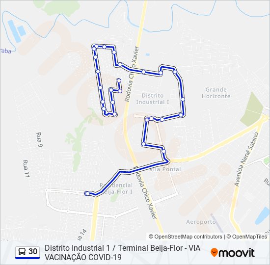 Mapa de 30 de autobús