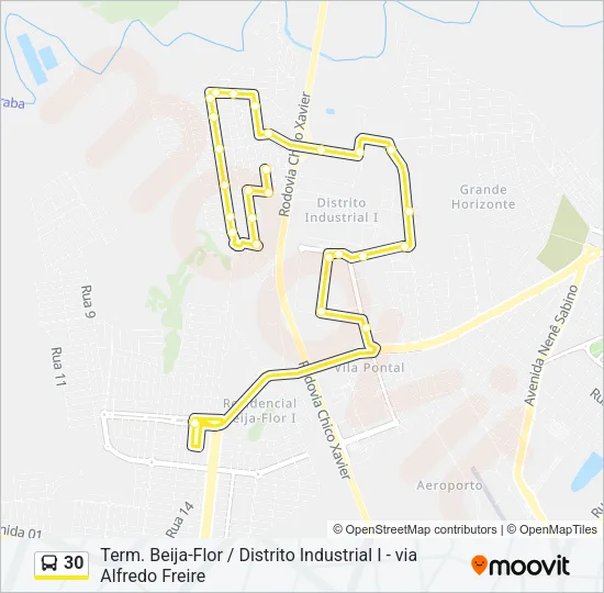 30 Bus Line Map