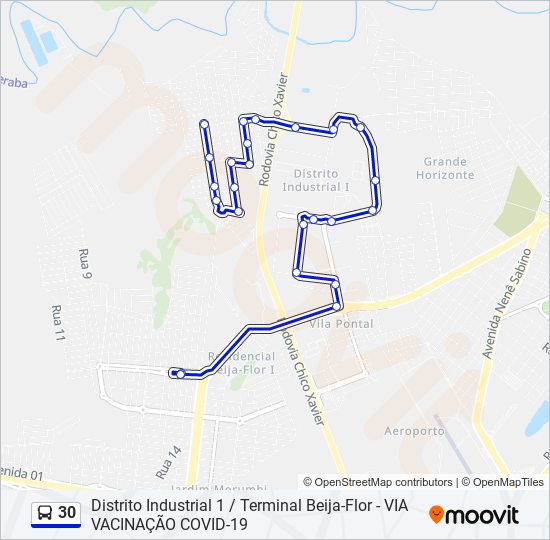 Mapa de 30 de autobús