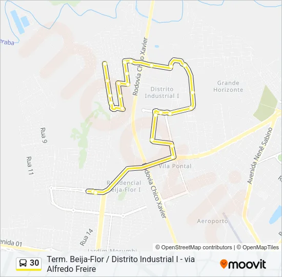 30 Bus Line Map