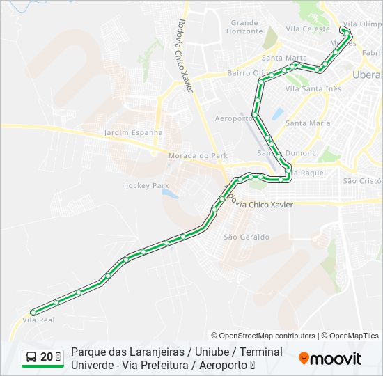 20 ✈ bus Line Map