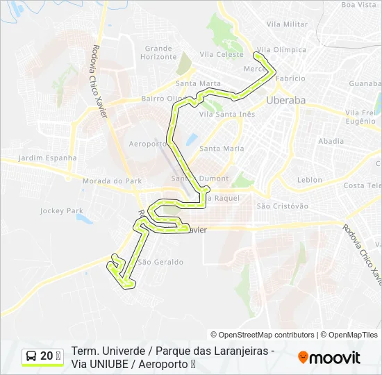 20 ✈ Bus Line Map