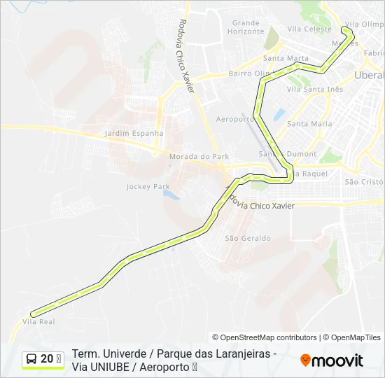20 ✈ Bus Line Map