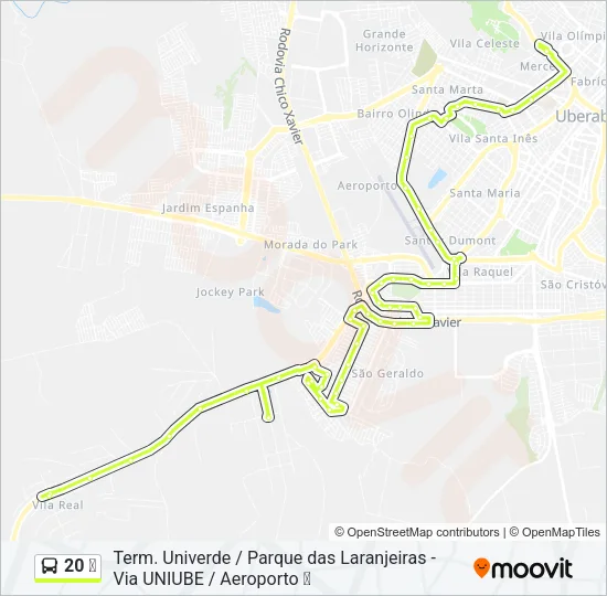 20 ✈ Bus Line Map