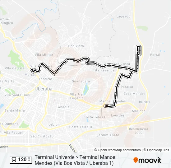 120 ✈ Bus Line Map