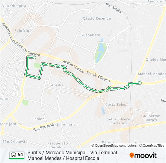 64 bus Line Map