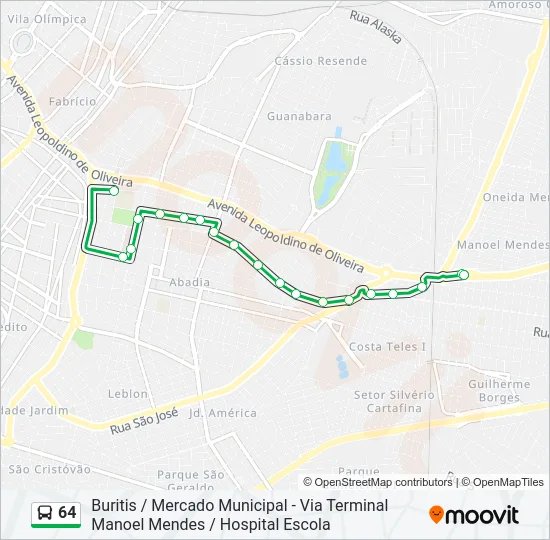 64 Bus Line Map