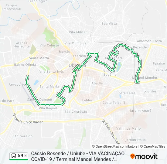 59 ✈ Bus Line Map