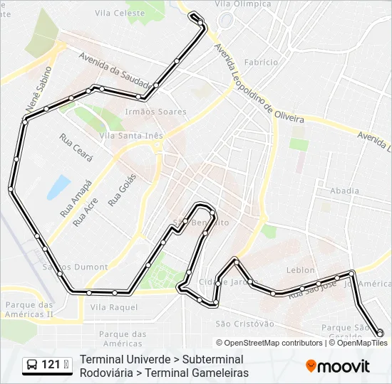 121 ✈ Bus Line Map