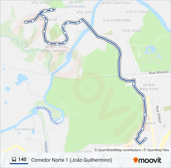 140 Bus Line Map