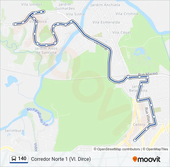 140 Bus Line Map