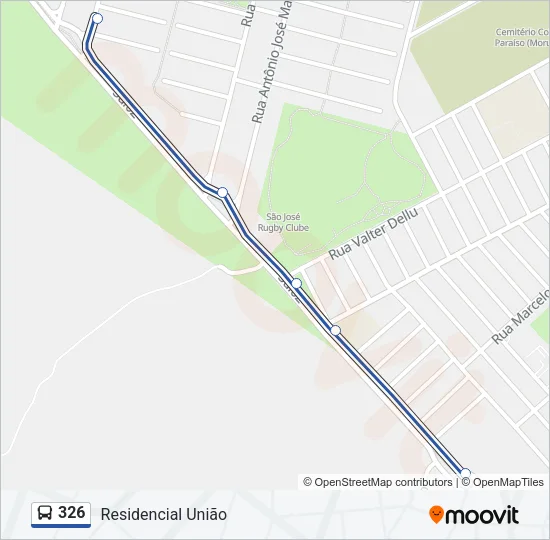 326 Bus Line Map