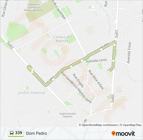 339 Bus Line Map