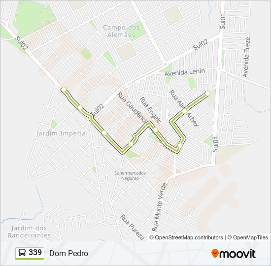 339 bus Line Map