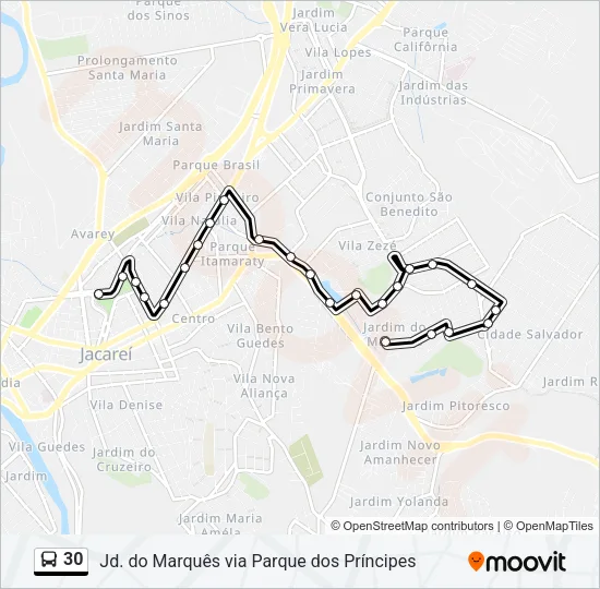30 Bus Line Map