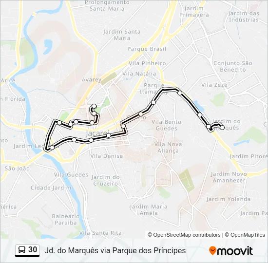 30 Bus Line Map