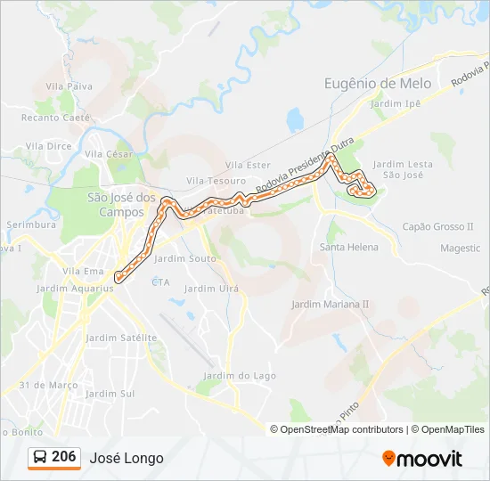 206 Bus Line Map