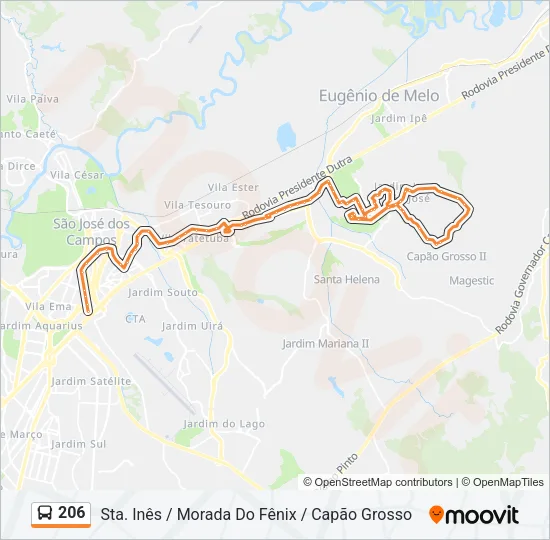 206 Bus Line Map