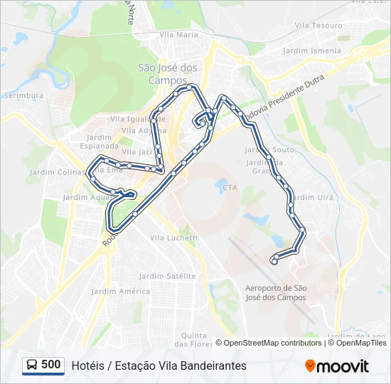 500 Bus Line Map