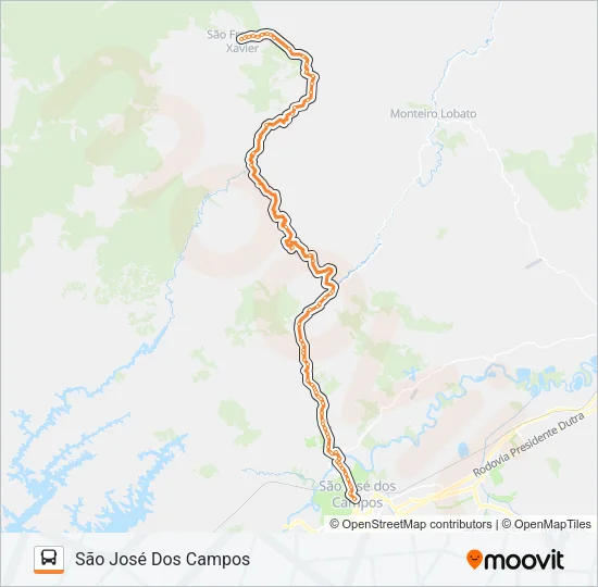 SÃO FRANCISCO XAVIER / SÃO JOSÉ DOS CAMPOS Bus Line Map