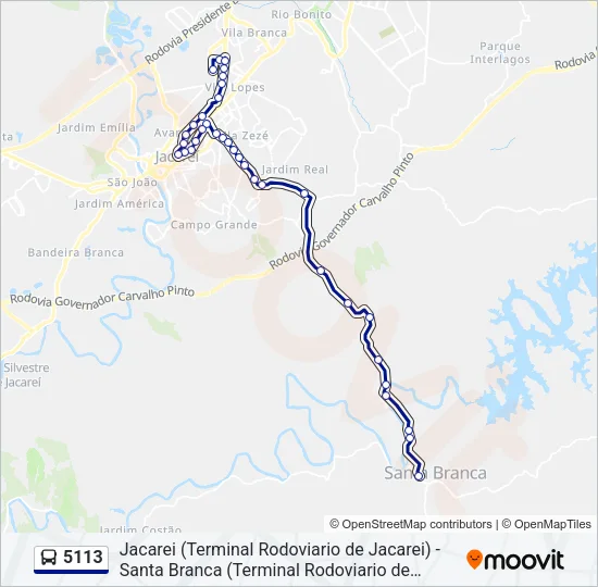 5113 Bus Line Map