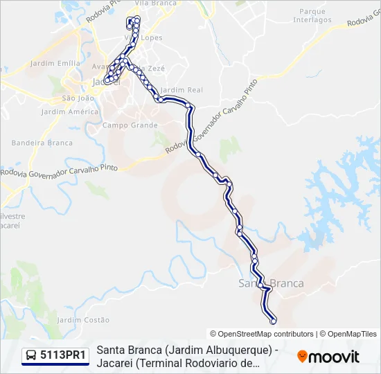 5113PR1 Bus Line Map