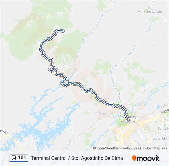 101 Bus Line Map