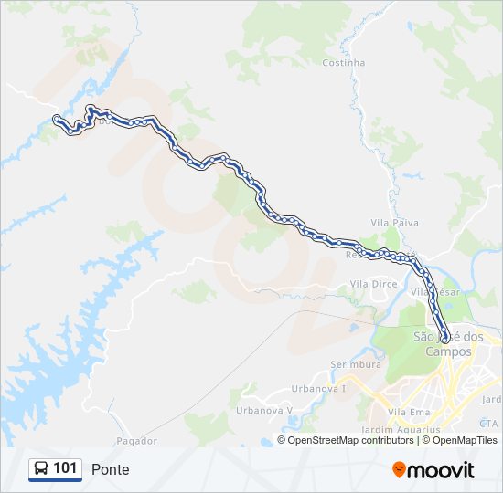 101 bus Line Map