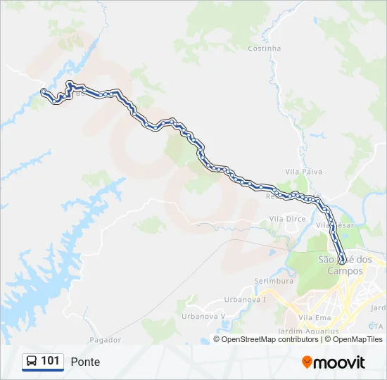 101 Bus Line Map